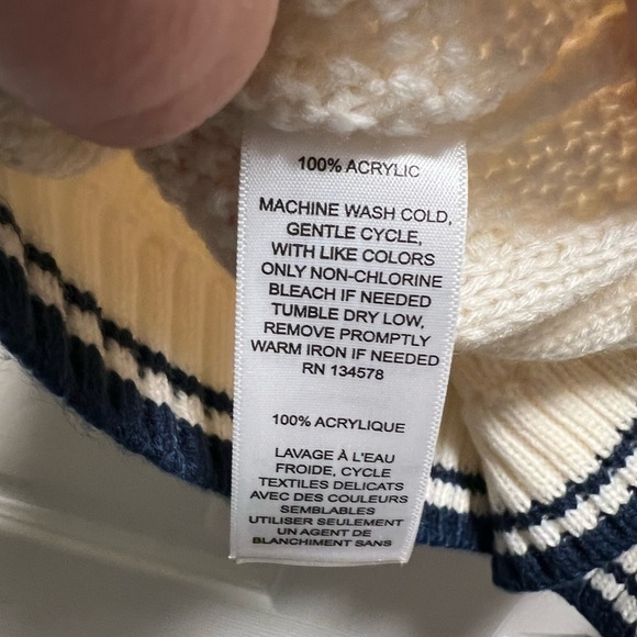 NEW Vineyard Vines | Fisherman Sweater Cable Cream Cable Sz XS Girls - Picture 3 of 6